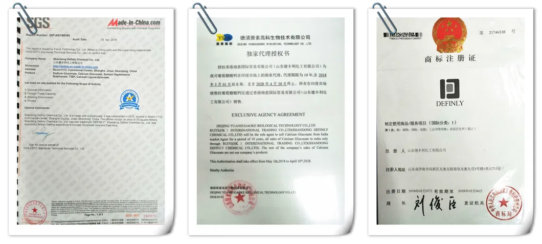 Scale Inhibitor/Cleaning Agent Industrial Grade Sodium Gluconate with MSDS